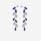 Pave Diamond Leaf Drop Earring
