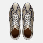 Peri Python Embossed Italian Calfskin Sneakers | Black/White