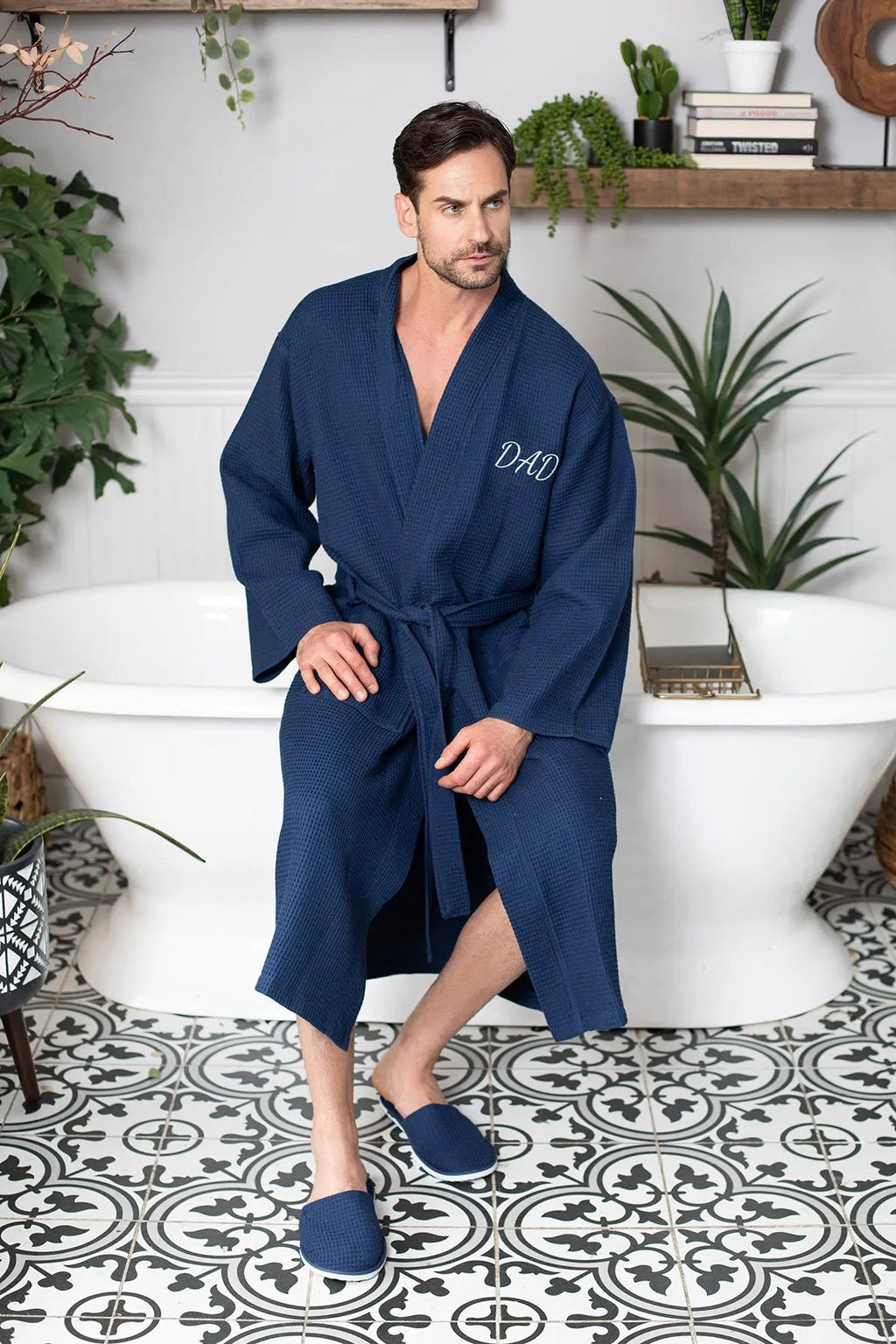 Waffle Spa Men’s Bathrobe
