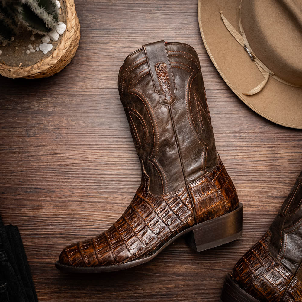 Phoenix Cowboy Boot | Aged Brown