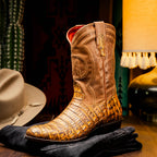 Phoenix Cowboy Boot | Mustard Brown