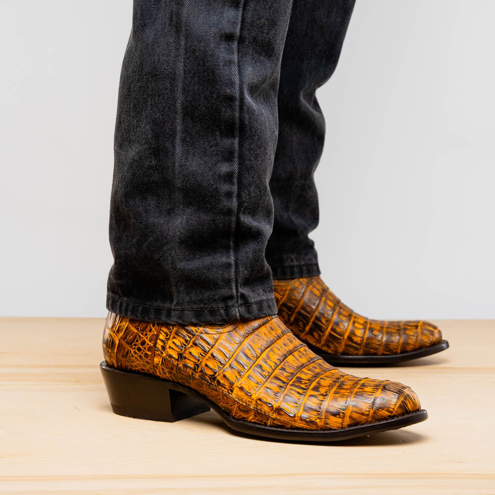 Phoenix Cowboy Boot | Mustard Brown