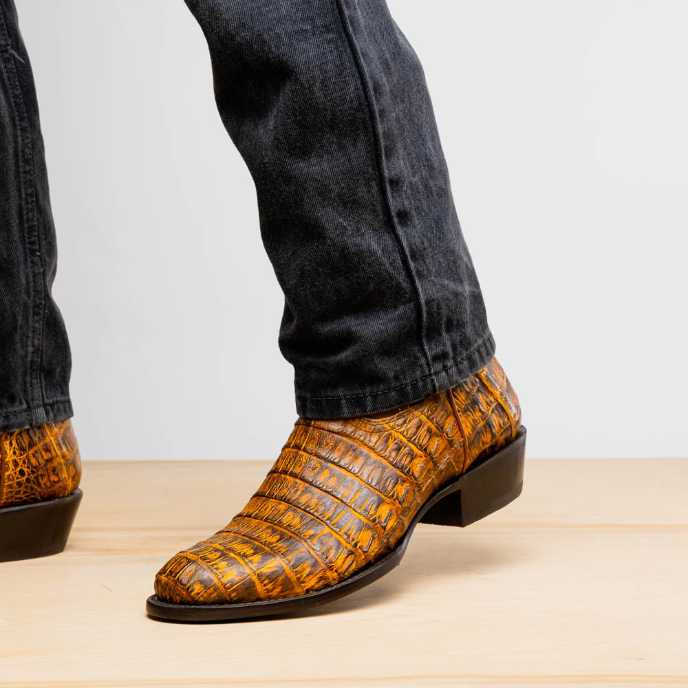 Phoenix Cowboy Boot | Mustard Brown