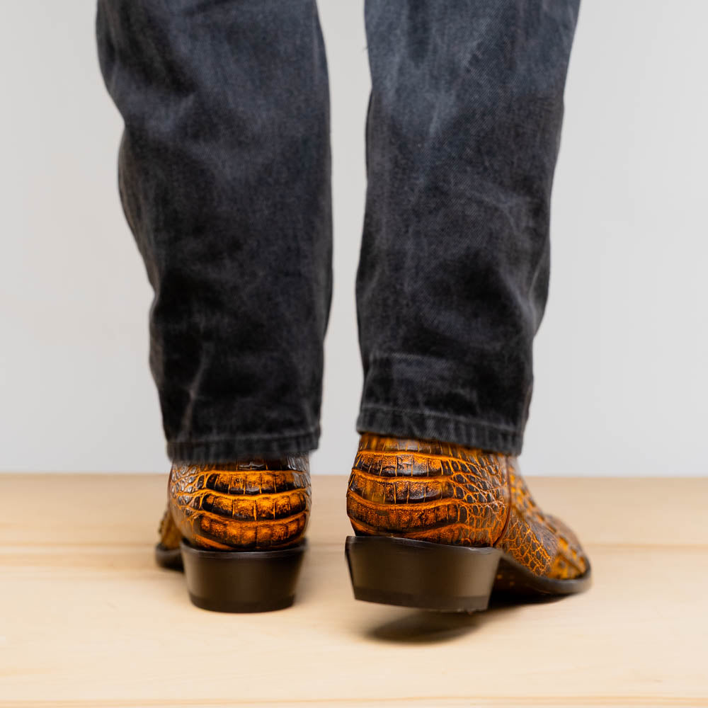 Phoenix Cowboy Boot | Mustard Brown