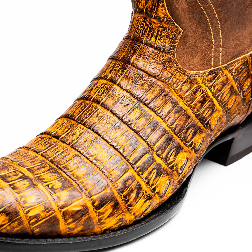 Phoenix Cowboy Boot | Mustard Brown