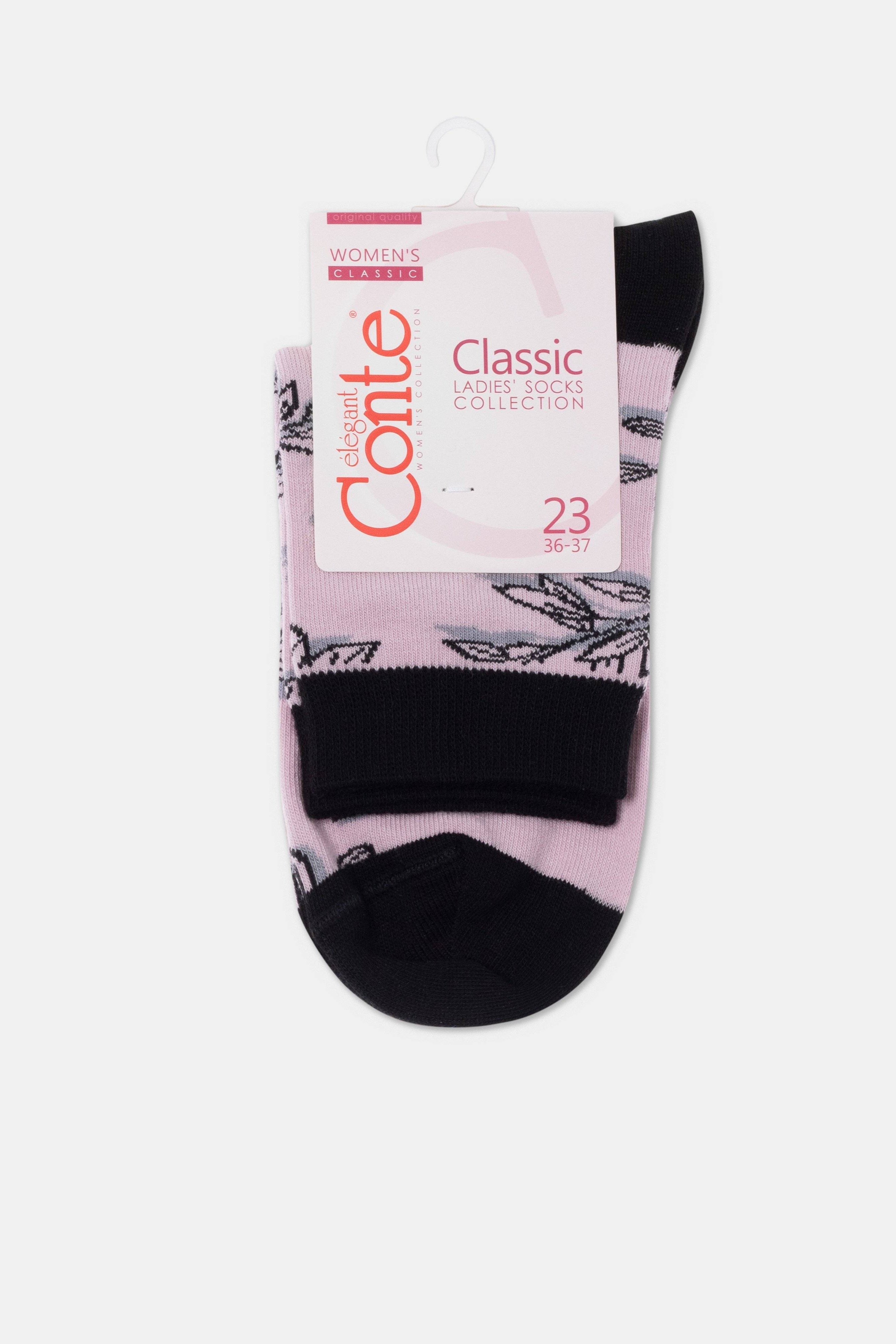 Conte Cotton Socks Classic 435 Flowers with Shadow