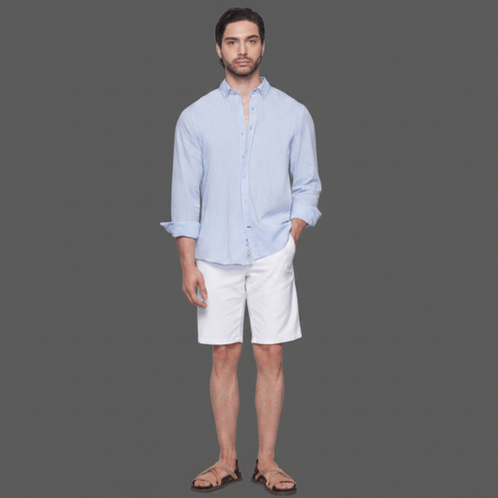 The Luxury Linen Shirt | Sky Blue