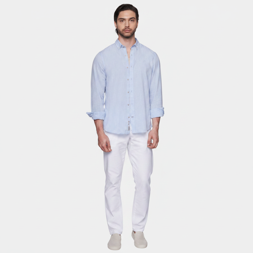 The Luxury Linen Shirt | Sky Blue