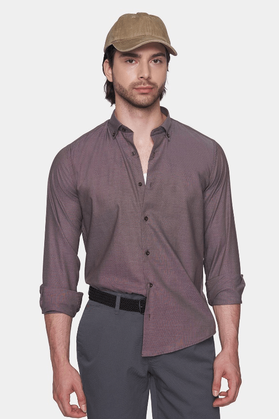 Premium Cotton Dress Shirt | Coffee