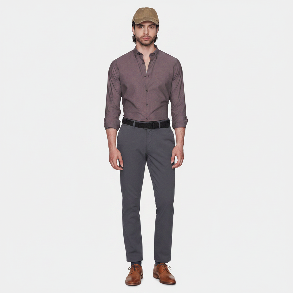 Premium Cotton Dress Shirt | Coffee