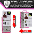 Secure Badge Holder Duolite ® Vertical 2 ID Card Holder Retractable Reel and Lanyard Bundle