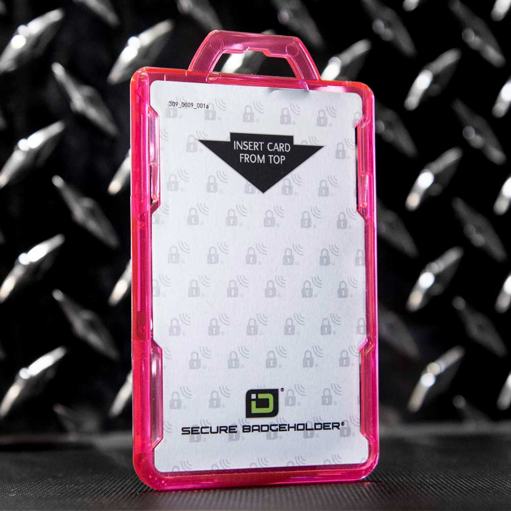 Secure Badge Holder Duolite ® Vertical 2 ID Card Holder Retractable Reel and Lanyard Bundle