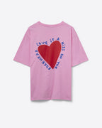 Pink T-Shirt with Love Is a Kiss on the Forehead