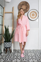 Knee-Length Waffle Women’s Robe