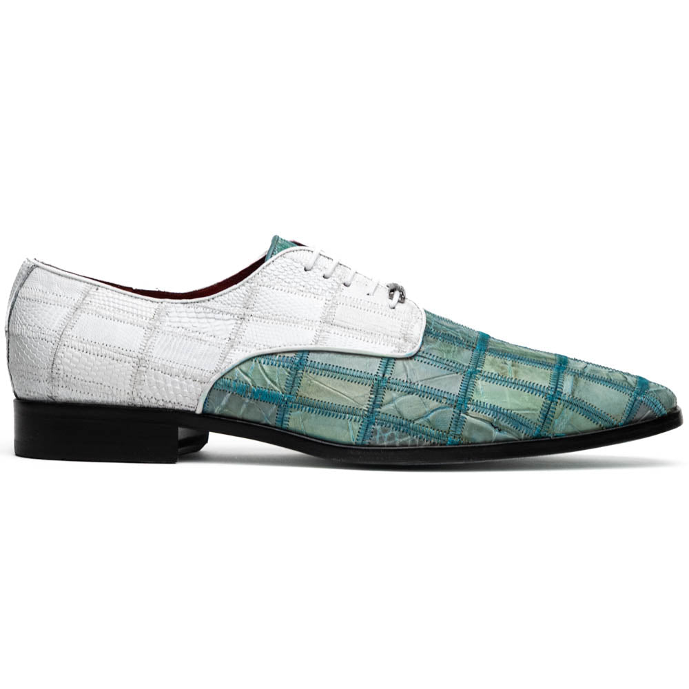 Pissa Derby Shoe | Tourquoise/White