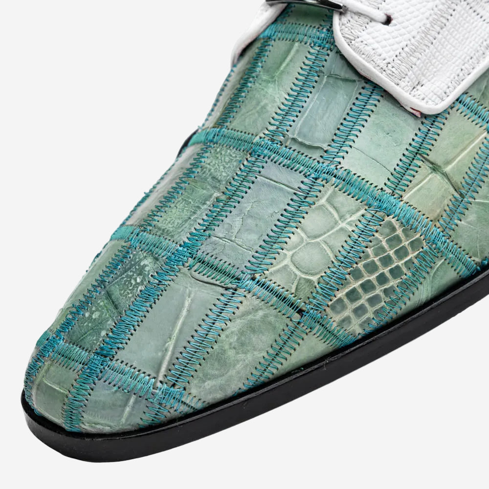 Pissa Derby Shoe | Tourquoise/White