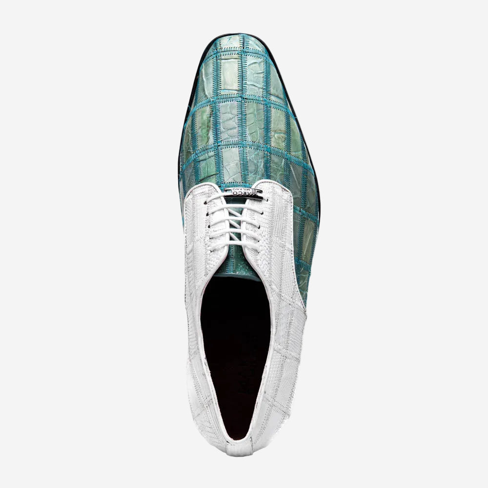 Pissa Derby Shoe | Tourquoise/White