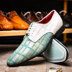 Pissa Derby Shoe | Tourquoise/White