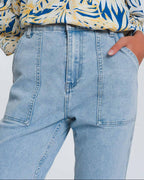 Pocket Detail Jeans in Light Denim
