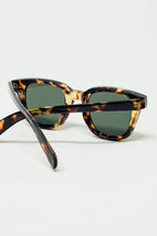 Polarised Sunglasses with Dark Lens and Tortoise Sheel Frame