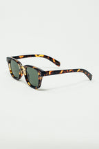 Polarised Sunglasses with Dark Lens and Tortoise Sheel Frame