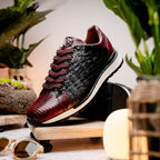 Portici Sneaker | Wine/Black