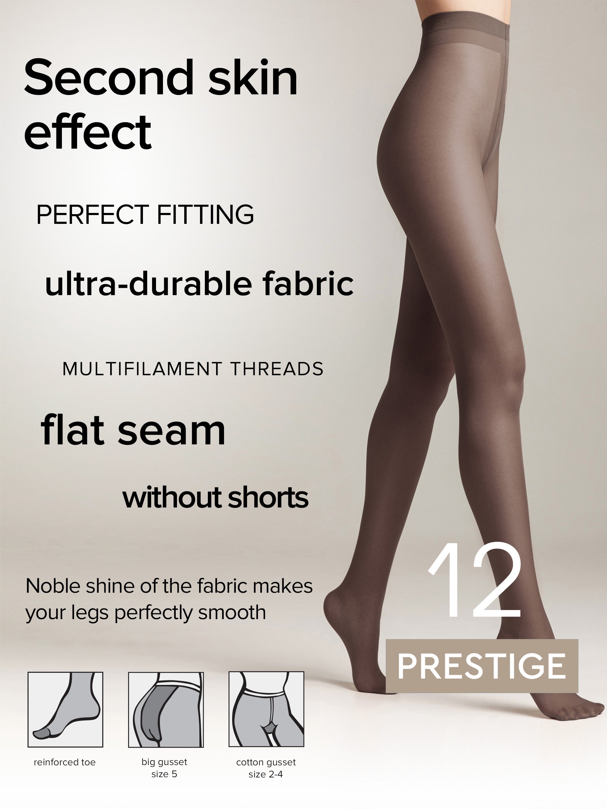 Tights Conte Prestige 12 Den | Sheer to Waist Noble Shine