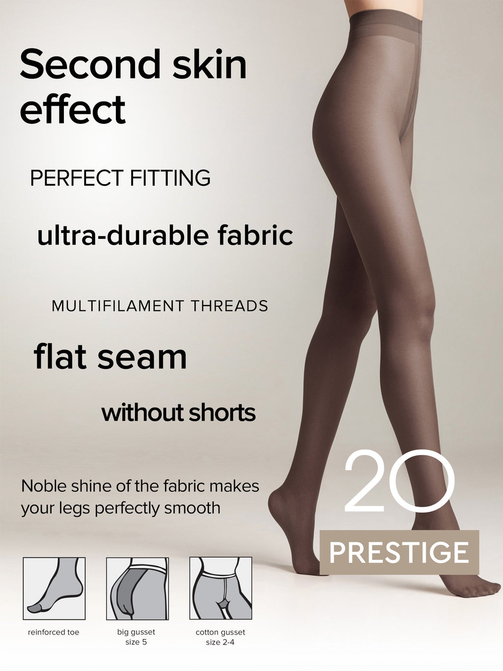 Tights Conte Prestige 20 Den | Sheer to Waist Noble Shine