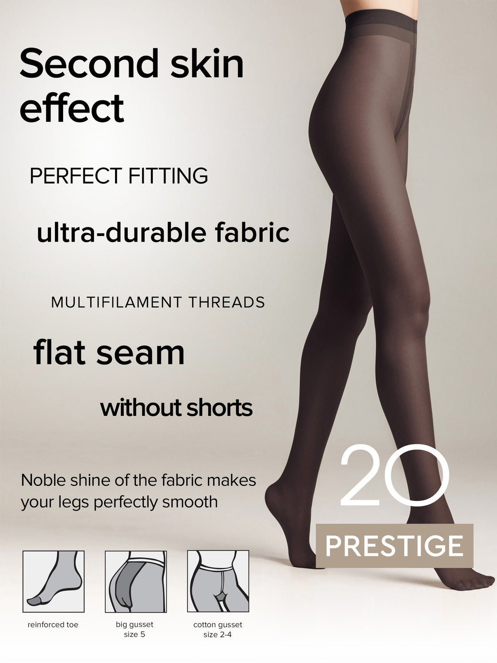 Tights Conte Prestige 20 Den | Sheer to Waist Noble Shine