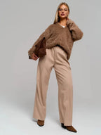 Cozy Priya Loose V-Neck Sweater | Fall Essential