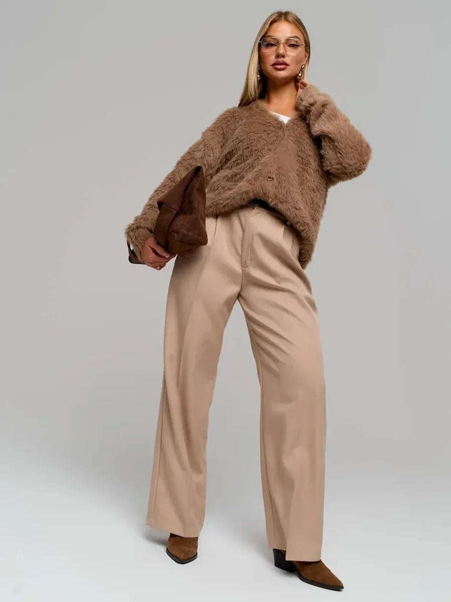 Cozy Priya Loose V-Neck Sweater | Fall Essential