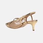 Chloe Gold Heel Sandal