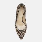 Callie Leopard Hair Calf Mid Heel Pumps