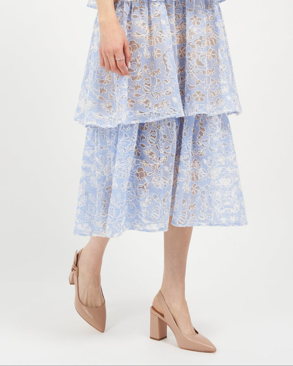 Daphne Leather Slingback Pump Taupe