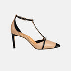Joan Oloff Desiree Heels Two-Tone Desiree Black | Creme