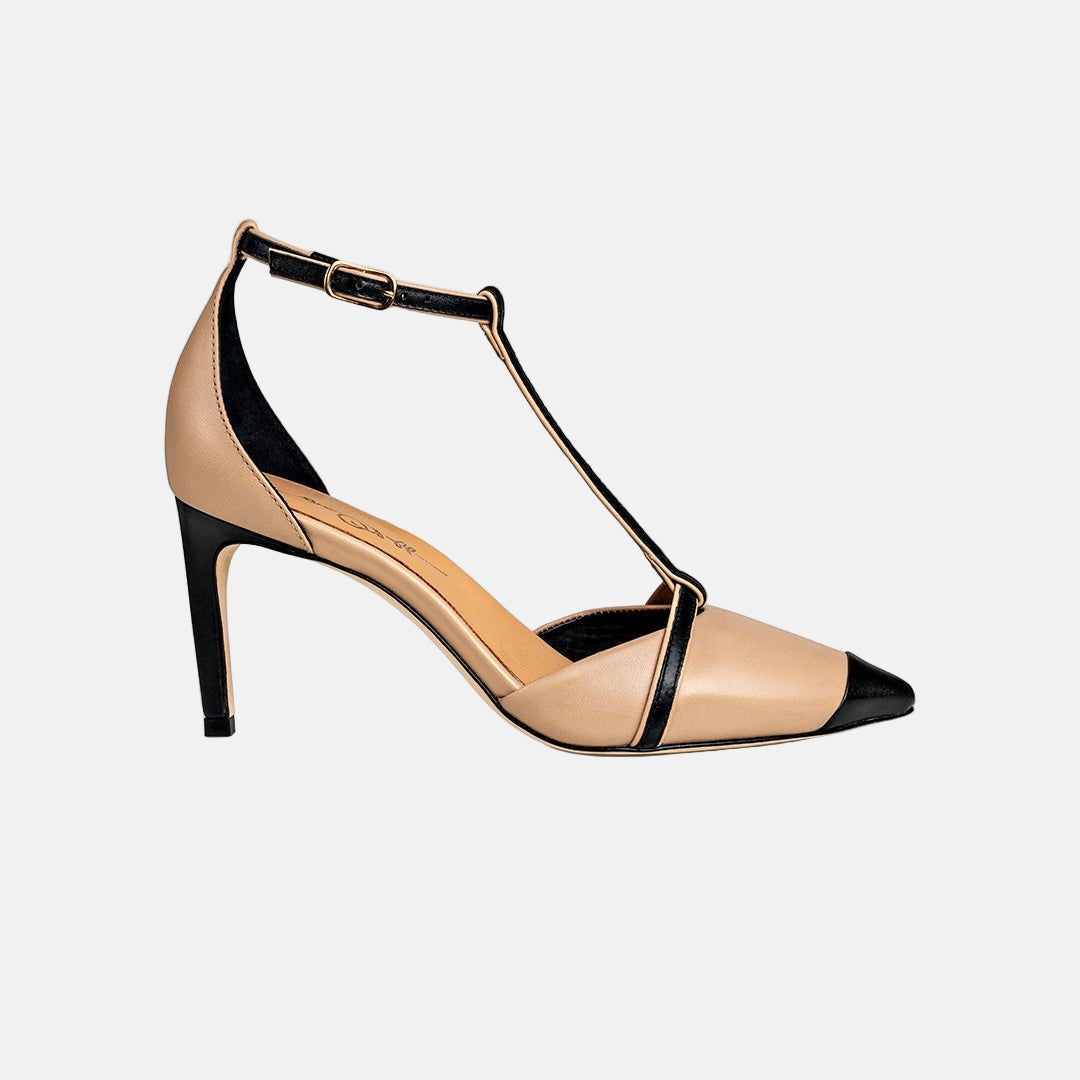 Joan Oloff Desiree Heels Two-Tone Desiree Black | Creme