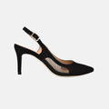 Dance Black Kid Heels Suede | Black Mesh