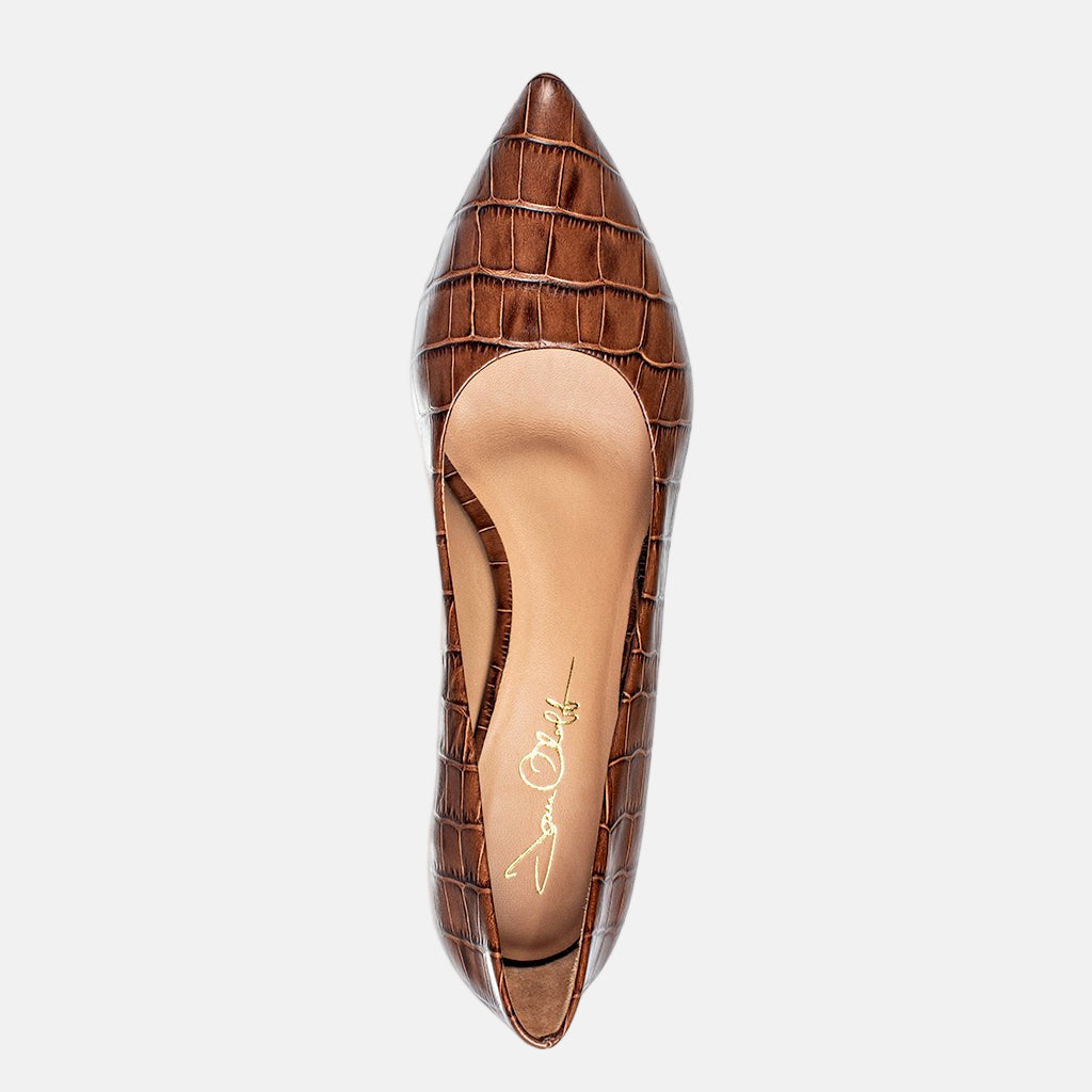 Callie Brown Croco Pumps