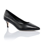 Callie Black Lux Nappa Mid Heel Pumps