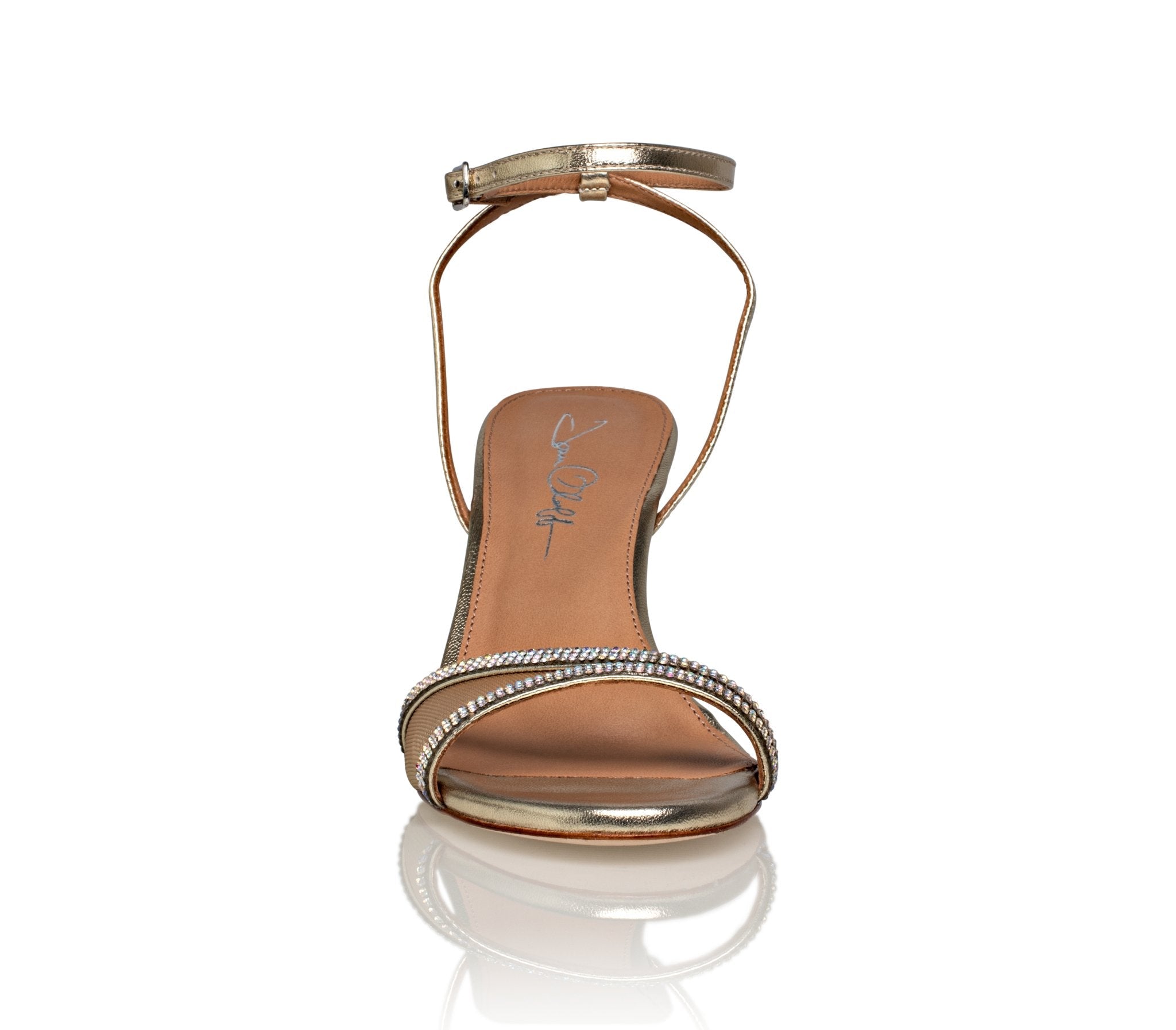 Fame Gold Metallic Luxury Kid Nappa Heel Sandal