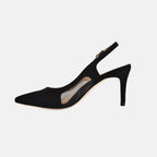 Dance Black Kid Heels Suede | Black Mesh