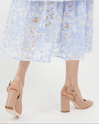 Daphne Leather Slingback Pump Taupe