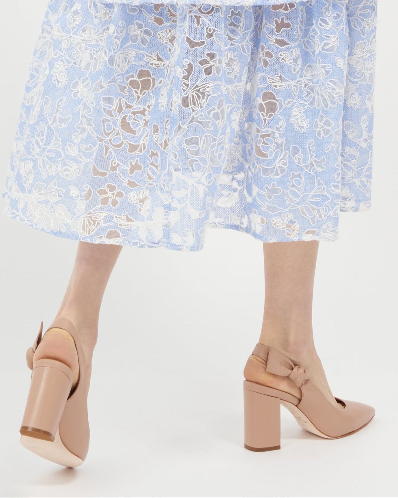 Daphne Leather Slingback Pump Taupe