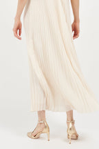Joan Oloff Desiree Heels Two-Tone Desiree Gold | Off White Nappa