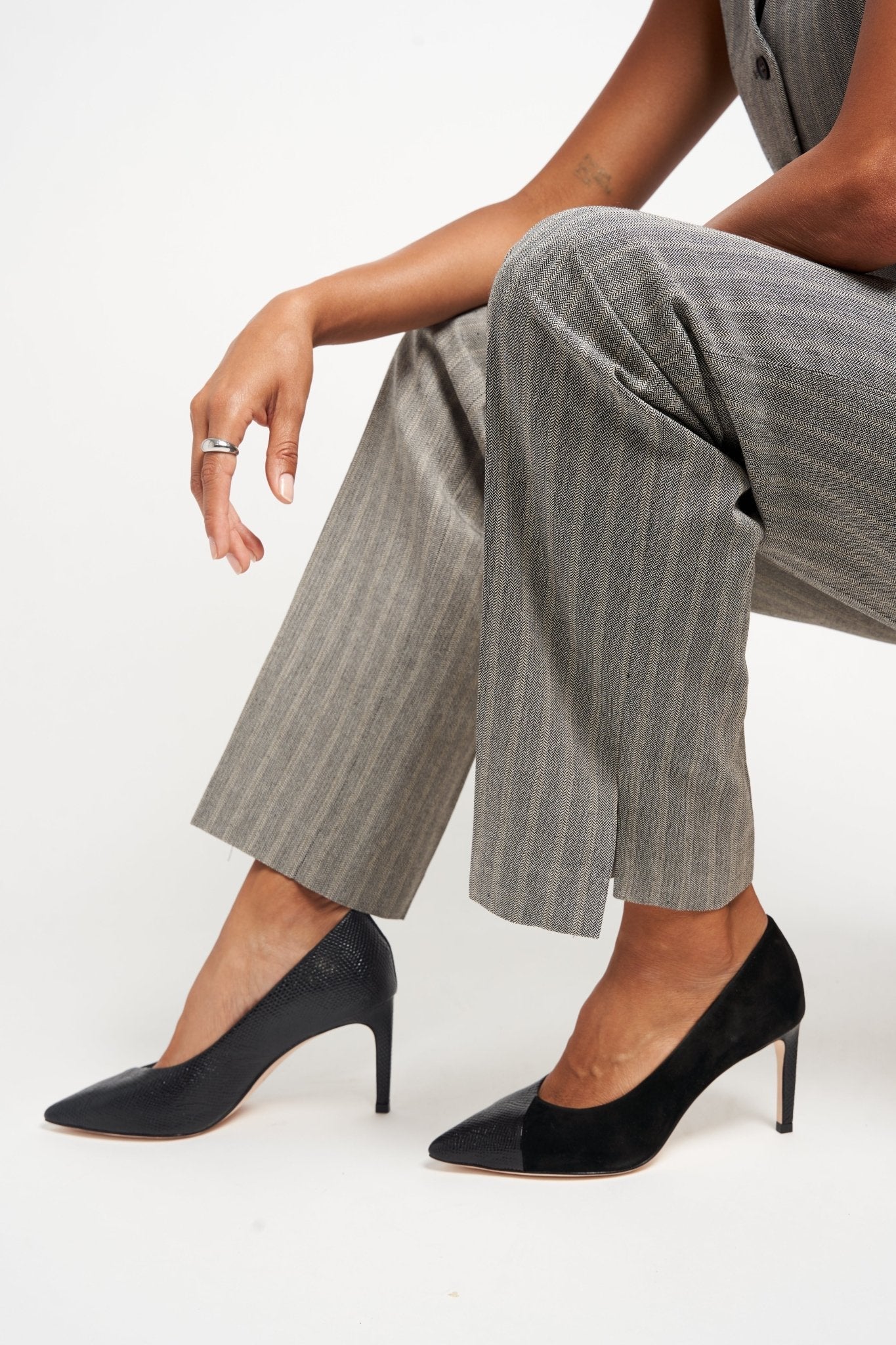 Dominique Black High Heel Pumps