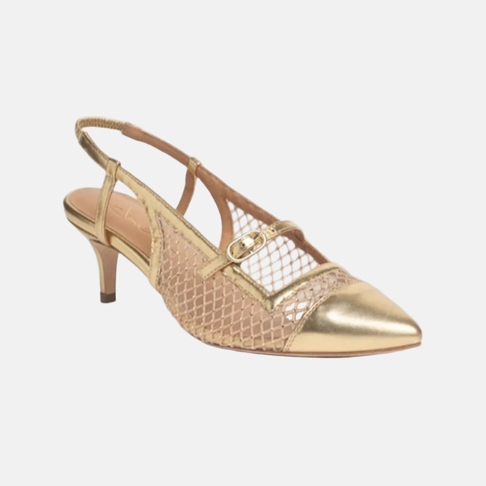 Chloe Gold Heel Sandal