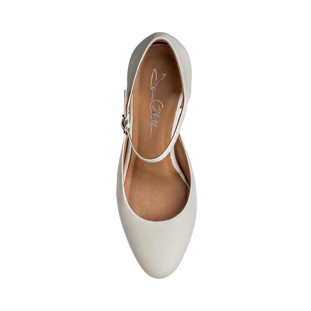Sally Off White Mestico Luxury Nappa Block Heel Sandal