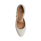 Sally Off White Mestico Luxury Nappa Block Heel Sandal