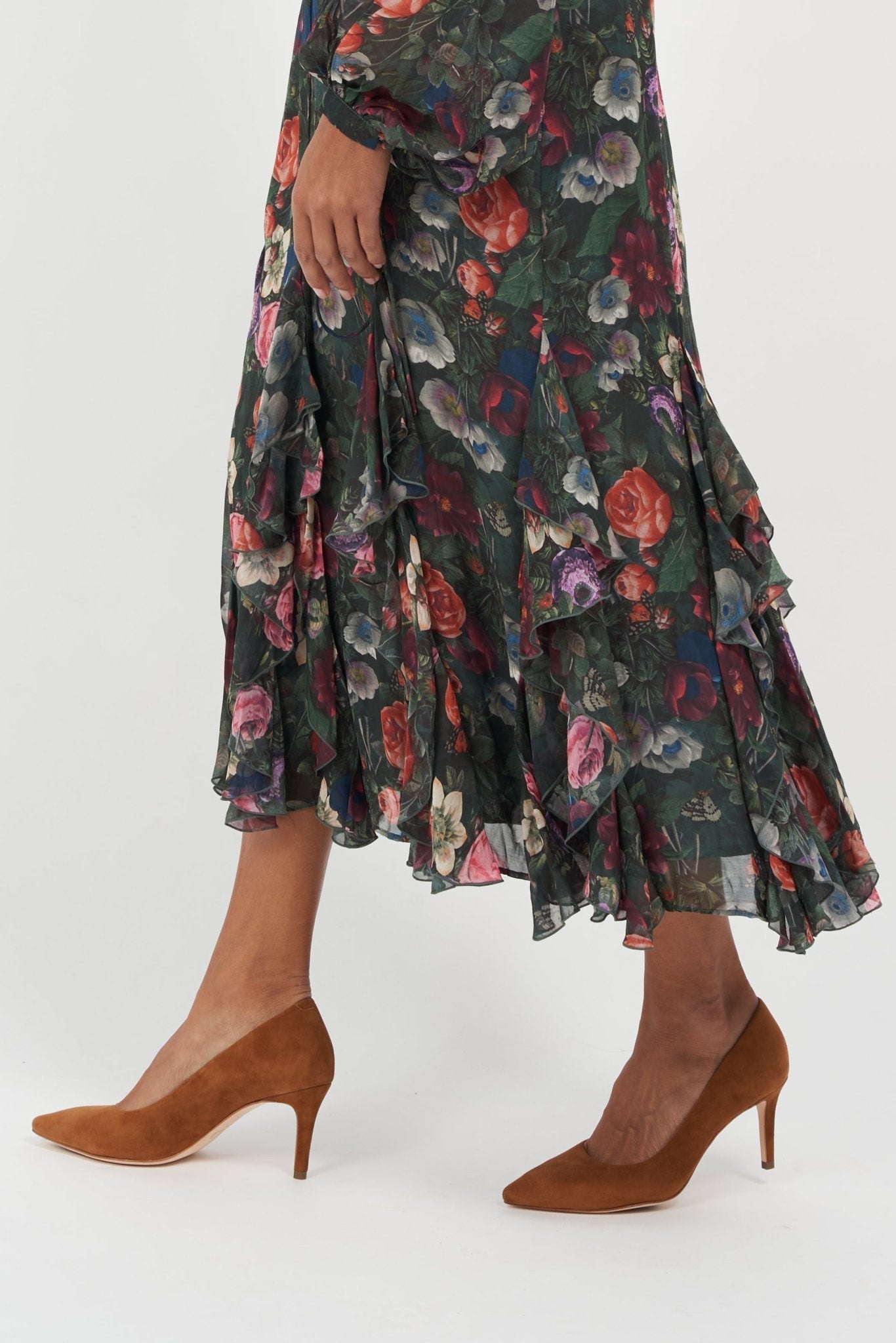 Deborah 2.0 Autumn Kid Suede Mid Heel Pumps