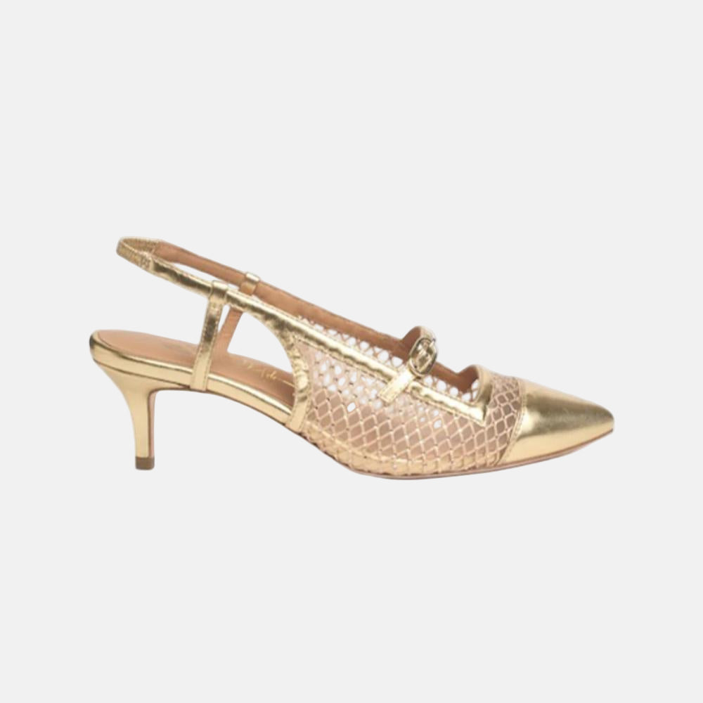 Chloe Gold Heel Sandal